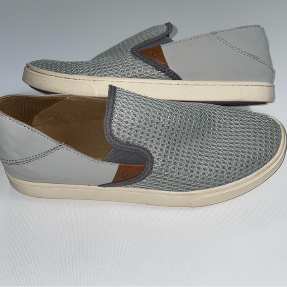OluKai Shoes - OluKai Pehuea Slip-On Sneakers Gray Mesh Women’s 9